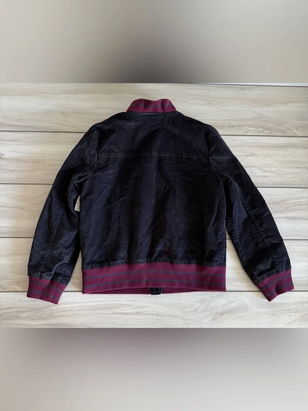 Free People Atlas Cord Bomber Jacket Navy Small NWT
